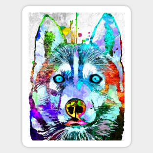 Siberian Husky Grunge Sticker